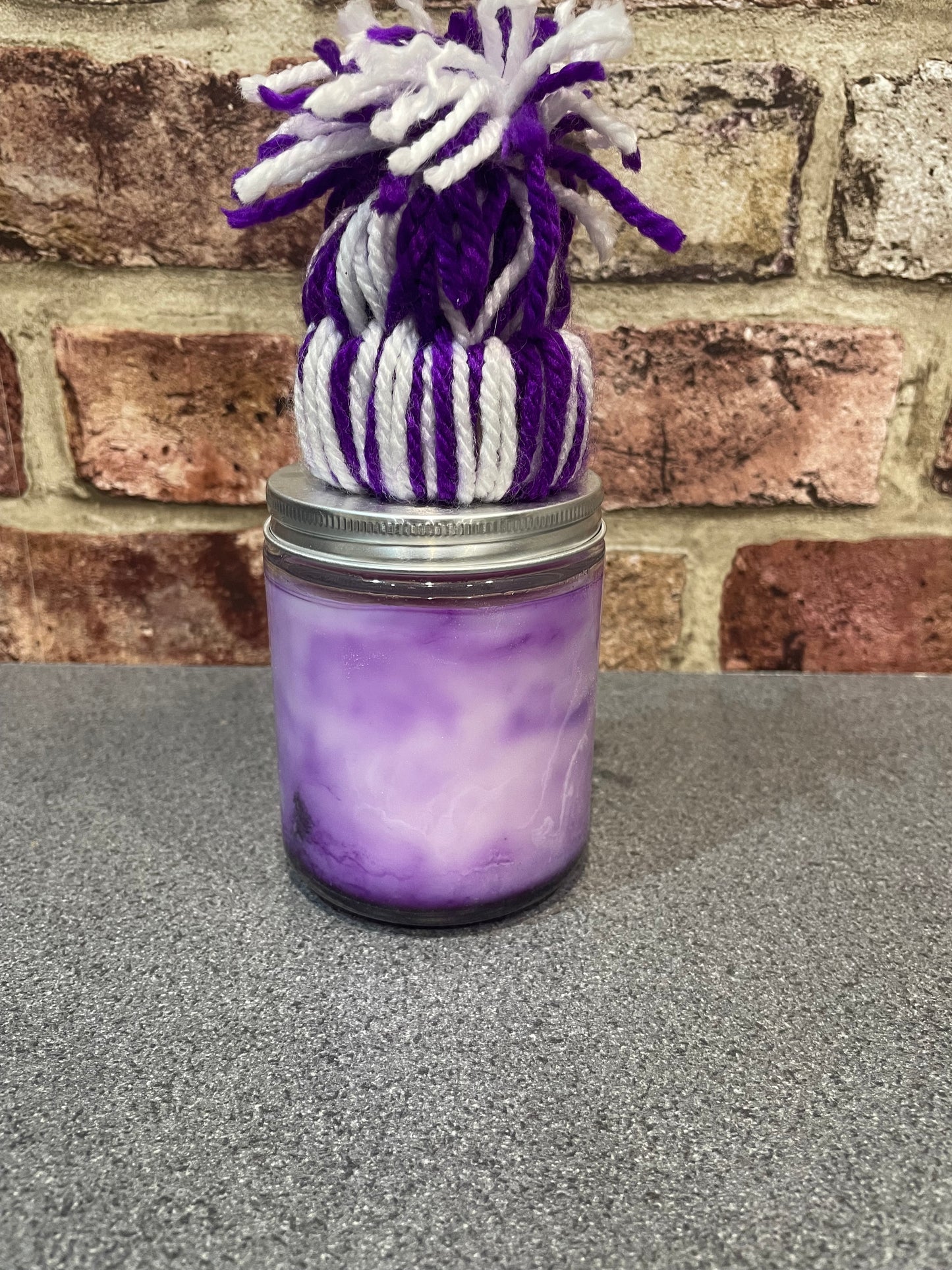 Lavender Marble Candle